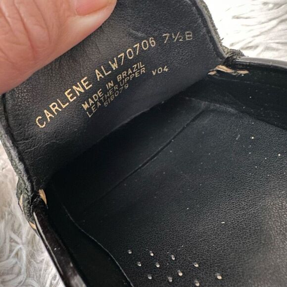 Lauren Ralph Lauren Carlene‎ Square Toe Black Patent Leather Mules sz 7.5B - Picture 8 of 9